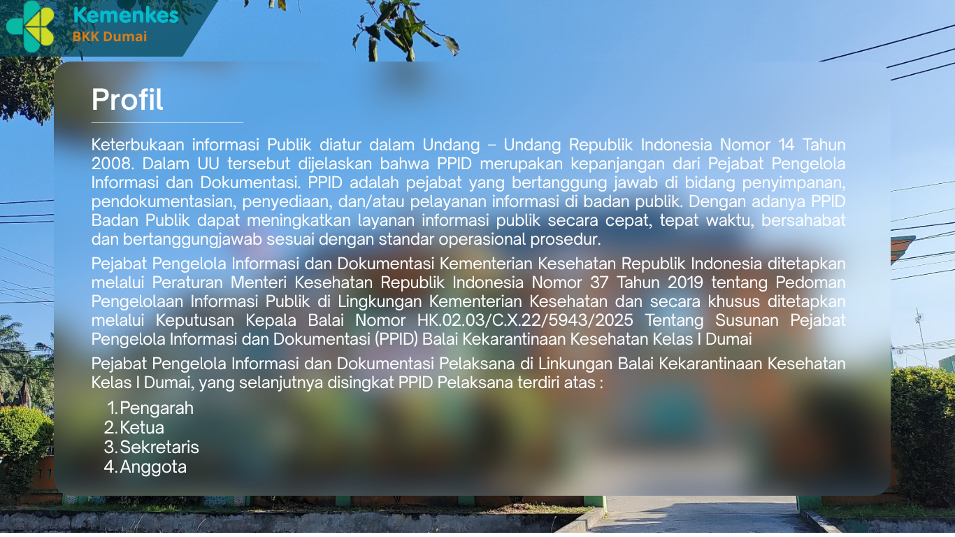 Profil Singkat PPID